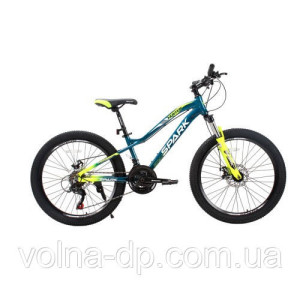 Велосипед SPARK HUNTER JR. (колеса — 24", алюмінієва рама — 12") темно-синій із жовтим