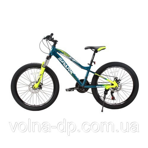 Велосипед SPARK HUNTER JR. (колеса — 24", алюмінієва рама — 12") темно-синій із жовтим