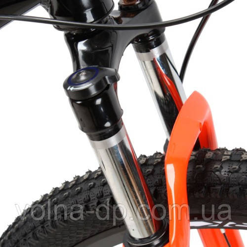 Велосипед SPARK HUNTER JR. (колеса — 24", алюмінієва рама — 12") чорний з жовтогарячим