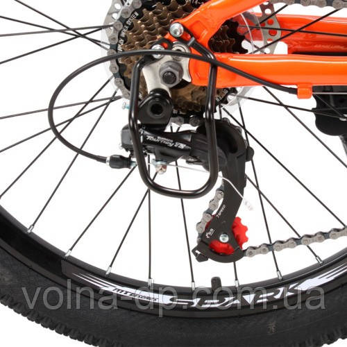 Велосипед SPARK HUNTER JR. (колеса — 24", алюмінієва рама — 12") чорний з жовтогарячим