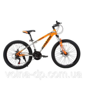 Велосипед SPARK FORESTER JR. (колеса — 24", сталева рама — 13") жовтогарячий із сірим
