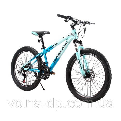 Велосипед SPARK FORESTER JR. (колеса — 24", сталева рама — 13") блакитний із бірюзовим