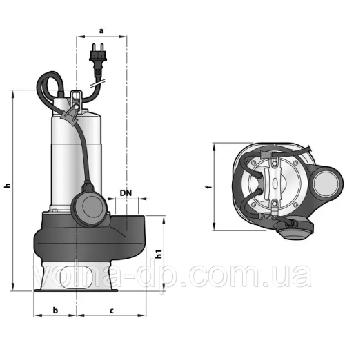 Фекальний насос Pedrollo BCm 20/50 кабель 10 м Італія Фекальний насос Pedrollo BCm 20/50 кабель 10 м Італія