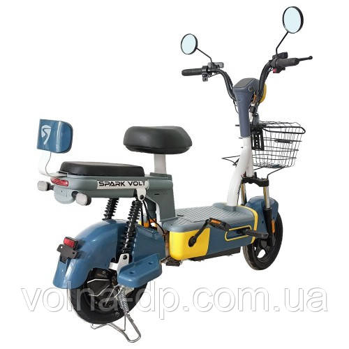 Велосипед з електромотором SPARK VOLT 14" 48 V / 400 W / 12 Ah Синій з жовтим Велосипед з електромотором SPARK VOLT 14" 48 V / 400 W / 12 Ah Синій з жовтим