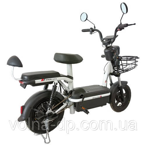 Велосипед з електромотором SPARK CITY 14" 48 V/500W/20Ah Чорний Велосипед з електромотором SPARK CITY 14" 48 V/500W/20Ah Чорний