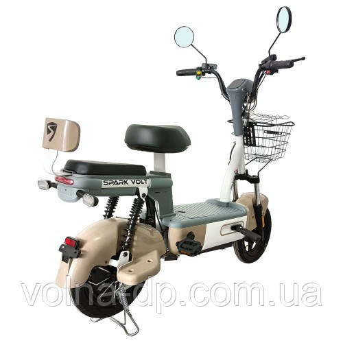 Велосипед з електромотором SPARK VOLT 14" 48 V / 400 W / 12 Ah Бежевий Велосипед з електромотором SPARK VOLT 14" 48 V / 400 W / 12 Ah Бежевий