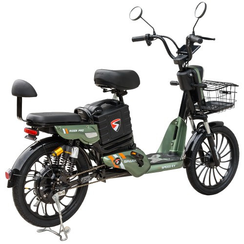 Велосипед з електромотором SPARK RIDER PRO 14" 48 V / 650 W / 20 Ah Зелений Велосипед з електромотором SPARK RIDER PRO 14" 48 V / 650 W / 20 Ah Зелений