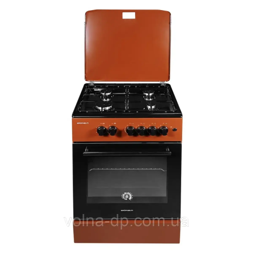 Плита газова коричнево-чорна Grunhelm G4FM6612BRB Плита газова коричнево-чорна Grunhelm G4FM6612BRB