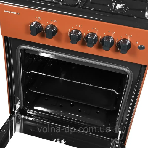 Плита газова коричнево-чорна Grunhelm G4FM6612BRB Плита газова коричнево-чорна Grunhelm G4FM6612BRB