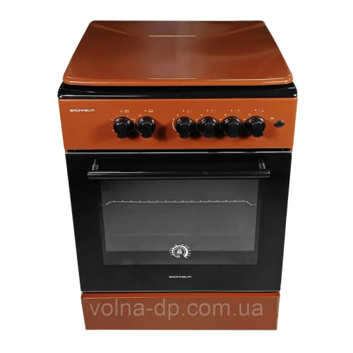 Плита газова коричнево-чорна Grunhelm G4FM6612BRB Плита газова коричнево-чорна Grunhelm G4FM6612BRB