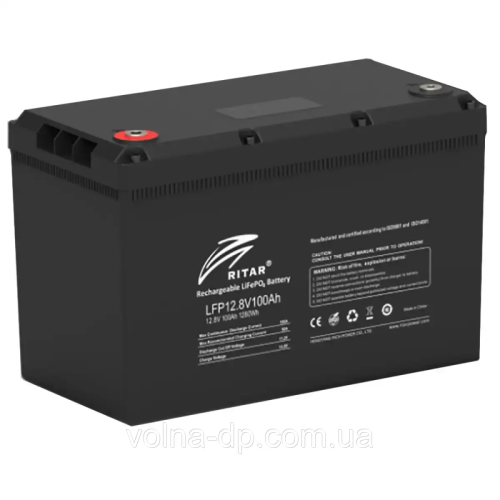 Акумулятор LiFePo4 LFP12.8V100AH G3 RITAR, 12.8 V, 100 Ah, літієвий акумулятор, потужна батарея