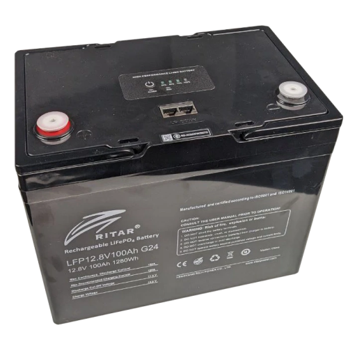 Акумулятор LiFePo4 LFP12.8V100AH G3 RITAR, 12.8 V, 100 Ah, літієвий акумулятор, потужна батарея
