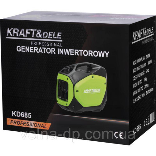Генератор інверторний 2.8- 3 кВт Kraft Dele KD685(Безкоштовна доставка)