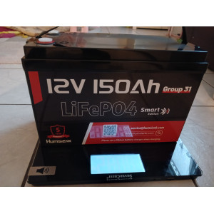 Акумулятор Humsienk 12V LiFePO4 150 Ah BMS 110A Bluetooth RV Camp