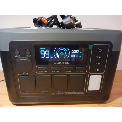 Зарядна станція Oukitel P1000E Plus / 1800 Вт / 1024 Вт год / LiFePO4