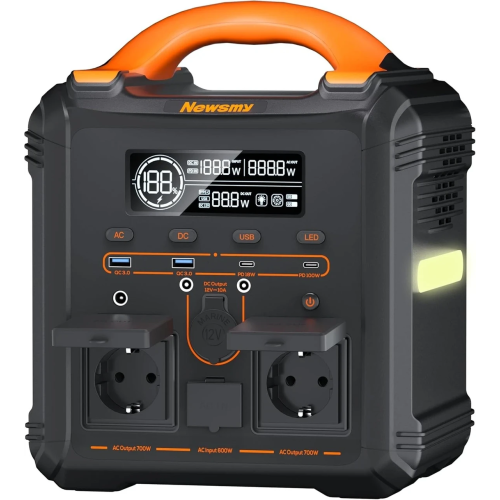 Портативна електростанція Newsmy S1210, потужністю 1200 Вт, LiFeP04, 1102,5 Вт·год
