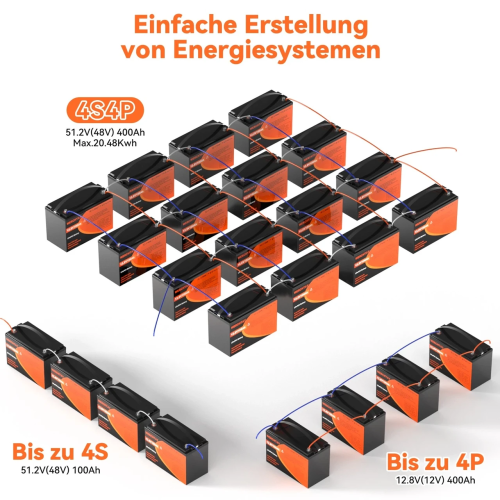 Акумулятор 12V LiFePO4 WERCHTAY 100 А·год з Bluetooth (BMS) 100 А 1280 Вт·год