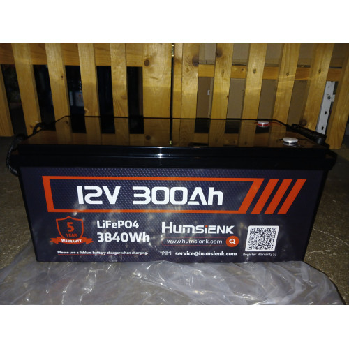 Аккумулятор Humsienk 12V LiFePO4  300 Ач с Bluetooth, система управления батареей (BMS) 200 А