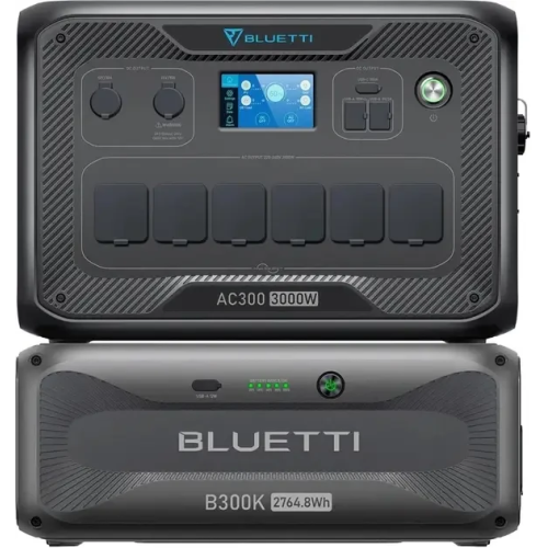 Зарядна станція Bluetti AC300 + додаткова батарея B300K / 3000 Вт / 2764.8 Вт год / LiFePO4 (3000W