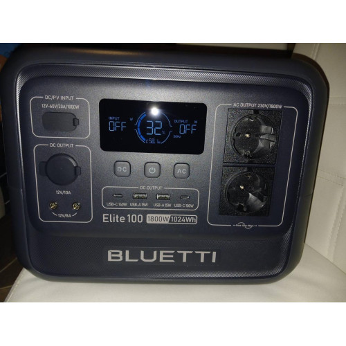 Портативна акумуляторна електростанція BLUETTI ELITE 100 V2 (EU) 1800W / 1024 WH - для кемпінгу, подорожей і дому
