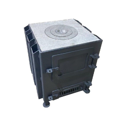 Печь-Буржуйка KUBE с чугунной варочной поверхностю