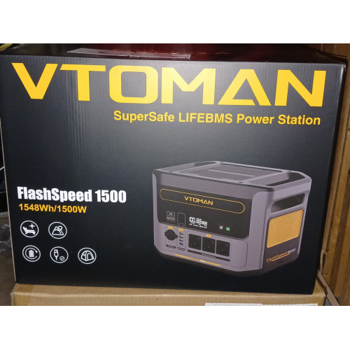 Портативна зарядна станція Vtoman FlashSpeed 1500 (1548 Вт/г) 1500W AC,MPPT,UPS,LiFePo4