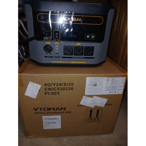 Портативна зарядна станція Vtoman FlashSpeed 1500 (1548 Вт/г) 1500W AC,MPPT,UPS,LiFePo4