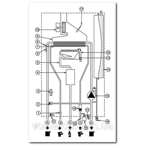 Котел газовий Baxi ECOFOUR 240 Fi + комплект труб