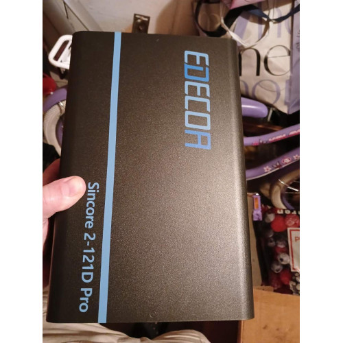 Інвертор EDECOA Sincore2-121D 12 V 230 V 1200 W Чиста синусоїда USB Type C PRO з пультом