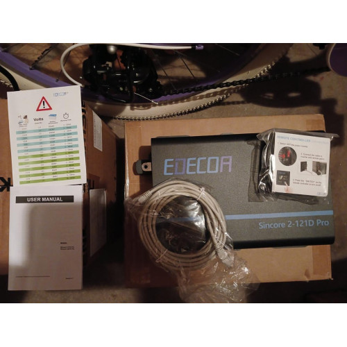 Інвертор EDECOA Sincore2-121D 12 V 230 V 1200 W Чиста синусоїда USB Type C PRO з пультом