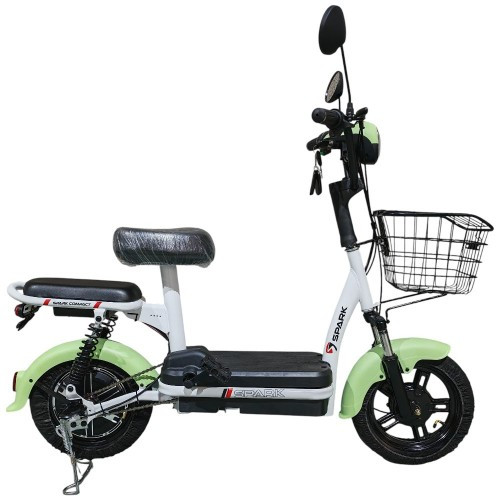 Велосипед з електромотором SPARK COMPACT 14" 48 V / 400 W / 12 Ah Зелений