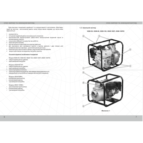 Мотопомпа бензинова Кентавр КБМ100ПК