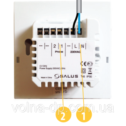 Бездротова кімнатна термостат SALUS VS10RF W/B (білий)