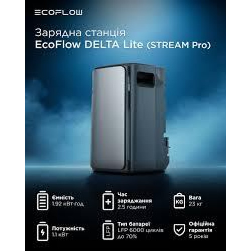 Зарядна станція DELTA Lite (1.92 кВт·год) (Stream Pro)