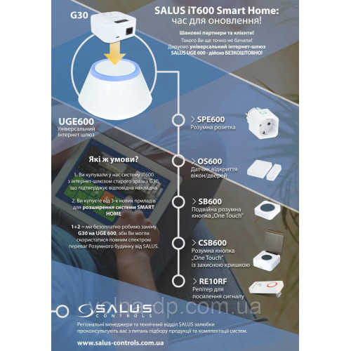 Універсальний Інтернет шлюз Salus UGE600