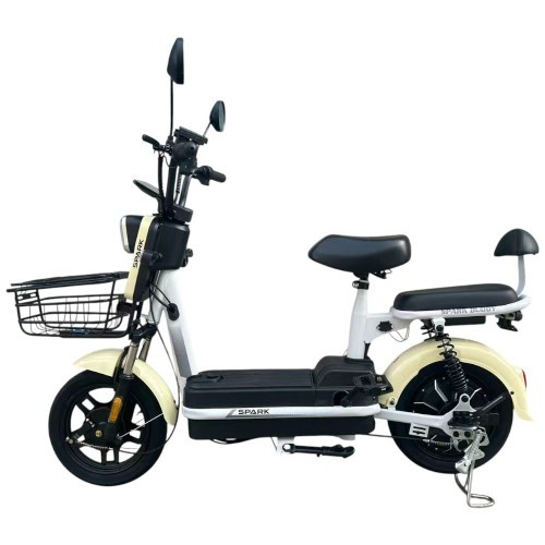 Велосипед з електромотором SPARK BUDDY 14" 48 V / 500 W / 12 Ah Бежевий