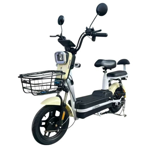 Велосипед з електромотором SPARK BUDDY 14" 48 V / 500 W / 12 Ah Бежевий