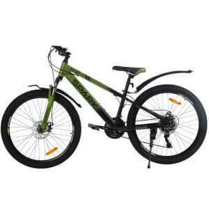 Велосипед SPARK FLIP (колеса — 26", сталева рама — 13") чорний із зеленим