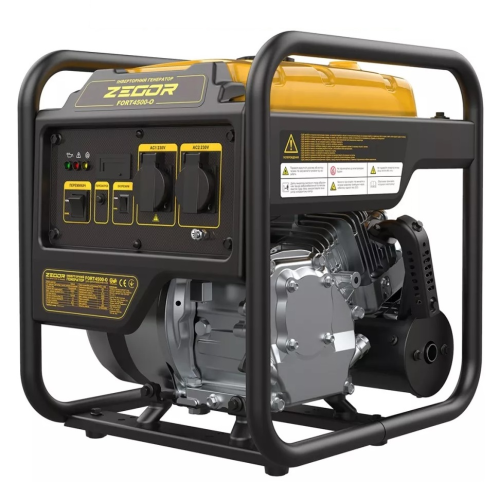 Генератор інверторний бензиновий з мідною обмоткою 4.5 кВт ZEGOR FORT4500-O профі