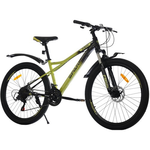 Велосипед SPARK ECLIPSE (колеса — 26", сталева рама — 13" салатовий із чорним