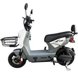 Велосипед з електромотором SPARK AMP 14" 48 V / 800 W / 25 Ah білий із сірим