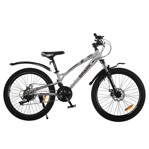 Велосипед SPARK SURF (колеса — 24", сталева рама — 11") сірий