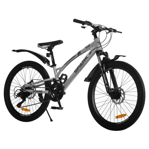 Велосипед SPARK SURF (колеса — 24", сталева рама — 11") сірий