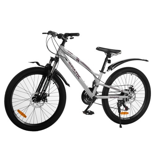 Велосипед SPARK SURF (колеса — 24", сталева рама — 11") сірий