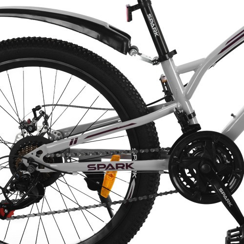 Велосипед SPARK SURF (колеса — 24", сталева рама — 11") сірий