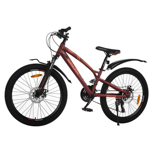 Велосипед SPARK SURF (колеса — 24", сталева рама — 12" бордовий
