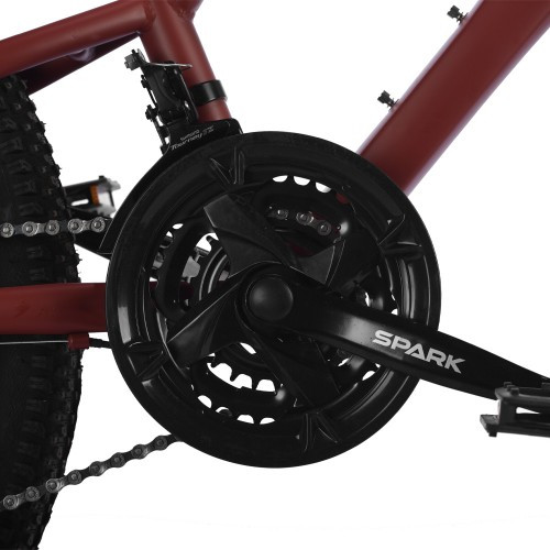 Велосипед SPARK SURF (колеса — 24", сталева рама — 12" бордовий