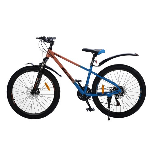 Велосипед SPARK BLINK (колеса — 26", сталева рама — 15") коричневий із синім Велосипед SPARK BLINK (колеса — 26", сталева рама — 15") коричневий із синім