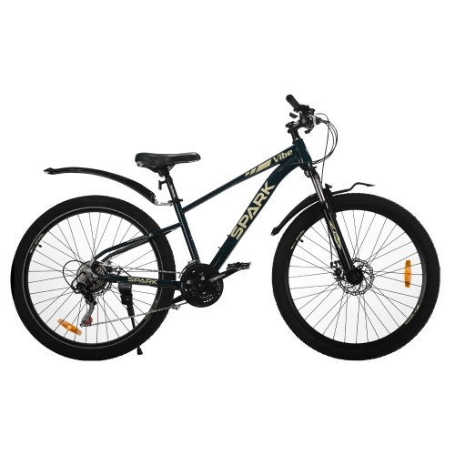 Велосипед SPARK VIBE (колеса — 27,5", сталева рама — 15") темно-зелений Велосипед SPARK VIBE (колеса — 27,5", сталева рама — 15") темно-зелений