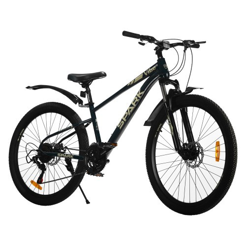 Велосипед SPARK VIBE (колеса — 27,5", сталева рама — 15") темно-зелений Велосипед SPARK VIBE (колеса — 27,5", сталева рама — 15") темно-зелений